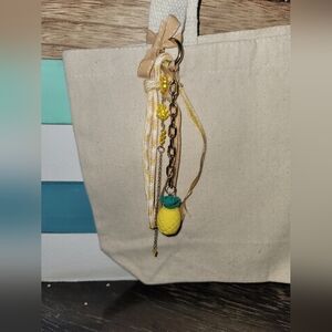 Tropical Pineapple Purse Charm / Bag Accessory